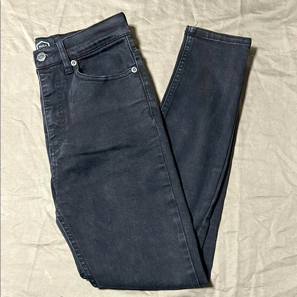 RVCA Solar Skinny Jeans- washed black sz 27